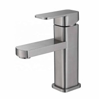 High end stainless steel deck mounted square SUS304 basin tap mixer faucet for bathroom