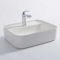 New design art basin sanitary ware porcelain square ultra-thin wash hand basin