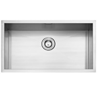 Handmade stainless steel kitchen sink, brushed single bowel under mount kitchen vanity