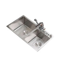 High Grade stainless steel Double bowl Handmade  kitchen sink JDH-7838