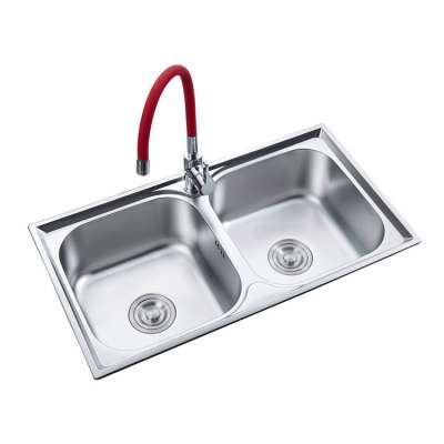 Double bowl resident modern wash basin 304 customized stainless steel kitchen sink