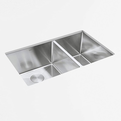 Cheap Electric Finish Stainless Steel Double Bowls Kitchen Sinks