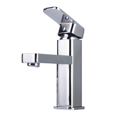 Silver deck mount long neck hotel bathroom basin faucets single handle