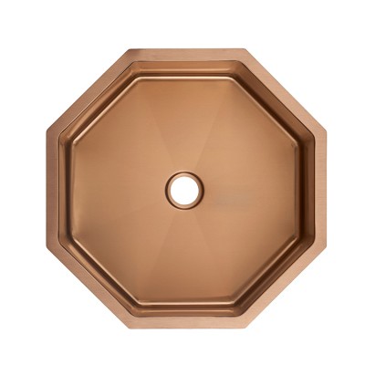 High fashion design polygon rose gold single bowl clean wash sink bathroom price