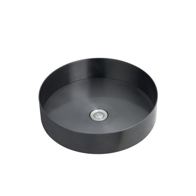 Stainless steel commercial bathroom sinks luxury artistic round wash basin