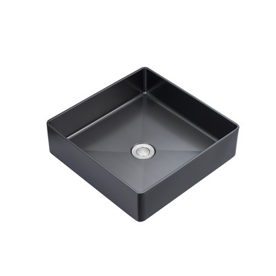 Simple black color stainless steel sinks unique bathroom wash basin moroccan sink bowl