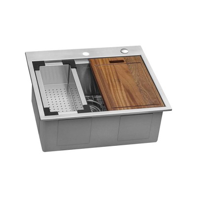 new style functional single bowl stainless steel kitchen sink with accessories sink