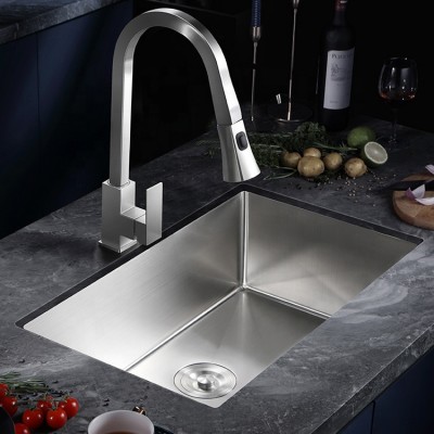 Custom undermount 304 large size stainless steel rectangle pedestal small kitchen sink