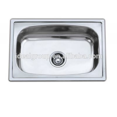 Cheap price rectangle shape simple design stainless steel single bowl kitchen wall sink