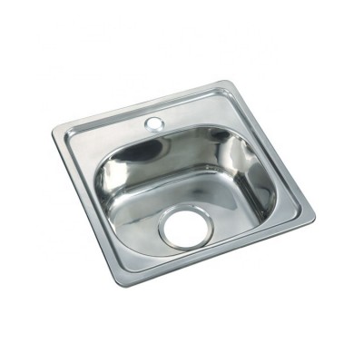 Single hole rectangle shape polishing stainless steel modern wall-mounted kitchen sink