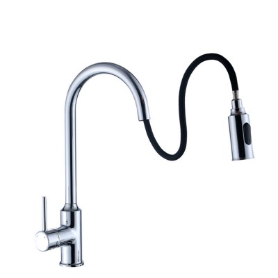 Hot sale brass kitchen faucet pull out with1head spray kitchen mixer