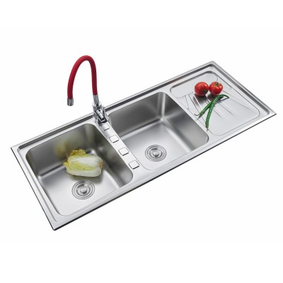 Best quality high fashion design stainless steel 304 double bowl water drain kitchen sink